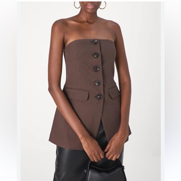 LEX TAILORED BUSTIER - Top size M new with tags - Picture 5 of 5